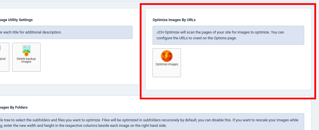 Optimize images by URLs